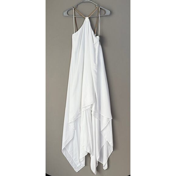 Express sz S/P White Handkerchief Hem Slip fairy Dress NWT - Picture 1 of 9